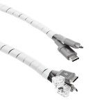 Mezheng - gaine de rangement universelle pour cbles, 10 m, blanc