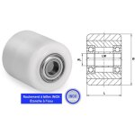 2gt roues et roulettes - galet 82 x 70 plastique polyamide blanc alsage inox (al) : 20 mm