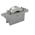 Galet en acier gorge u sur chape compacte zamak  encastrer ou en applique finition: brut - matire: ...