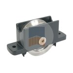 Portac galet en acier gorge u sur chape compacte zamak � encastrer ou en applique finition: noir ral ...