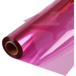 Galozzoit - rouleau de papier cellophane rose dpli 80 cm de large x 1 m de long rose translucide de ...