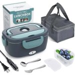 Gamelle chauffante 12v 24v 220v boite chauffante repas pour voiture camion bureau travail 1. 5l lunch ...