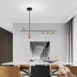 Ganeed - luminaires suspendus, lustre led moderne  intensit variable avec spots, suspension linaire ...
