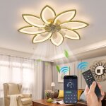 Ganeed - lustre ventilateur de plafond, ventilateur plafond avec lumiere silencieux, plafonnier ventilateur ...