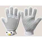 Gants 2 en 1 pour l'�pilation des animaux (pour chiens, chats, chevaux et lapins) - gants de toilettage ...
