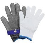 Gant en acier inoxydable r�sistant aux coupures, en cotte de mailles m�tallique, pour la d�coupe de viande ...