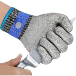 Gants anti coupure, travail gant protection cuisine pour filet de poisson, d�coupe de viande, mandoline, ...