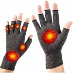 Gants d'arthrite, 1 paire de gants de compression pour rhumatode et arthrose, gants sans doigts pour ...