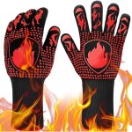 Longziming - gant barbecue, gants anti chaleur jusqu'à 800°c universel gants de cuisine résistant à la ... Longziming - gant barbecue, gants anti chaleur jusqu'à 800°c universel gants de cuisine résistant à la ...