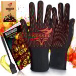 Gants pour barbecue r�sistants � la chaleur jusqu'� 500� gants pour four respirants gants pour casseroles ...