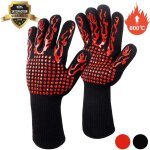Gants de barbecue, gants de cuisine, gants de four antid�rapants en silicone anti - chaleur jusqu'� 800�c ...