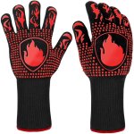 Gants de barbecue, universel gants four anti chaleur, antidrapants silicone ignifuge gant cuisine avec ...