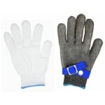 Gant de boucher en cotte de maille acier inoxydable resistant coupe haute performance niveau 5 protection ... Gant de boucher en cotte de maille acier inoxydable resistant coupe haute performance niveau 5 protection ...