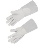 Gant cuir tout fleur de ch�vre manchette cro�te de bovin de 15 cm - singer - 51chv t8