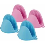 Gants de cuisine silicone, 2 pair maniques cuisine silicone, support de pot en silicone mini four gant ...