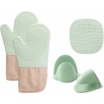 Gants de four gants de cuisine silicone résistant à chaleur et antidérapant gants de barbecue coton doublure ... Gants de four gants de cuisine silicone résistant à chaleur et antidérapant gants de barbecue coton doublure ...
