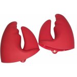 Gants de four, gants de cuisine silicone rsistant  chaleur et antidrapant, cuisine support de pot ...
