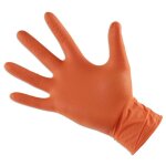 Gant nitrile jetable grippaz sans silicone orange - 50 gants - taille l