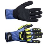 Gants guyard boa punch f, taille 10, 10 paires, noir, gris ( prix pour paquet de 10 paires )