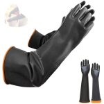 Gants en latex r�sistant aux produits chimiques gants de protection longs en caoutchouc de s�curit� industriel ...