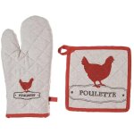 Gant et manique de cuisine poule Gant et manique de cuisine poule