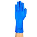 Gants de manutention ansell alphatec 37 - 310, taille 8, r�siste aux produits chimiques, 1 paire, bleu ...