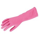 Gants de m�nage latex rose - la paire - taille 8 - lot de 12 - maxiburo