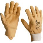 Gants poignets tricot ol�ohydrofuge en cuir 1549 epa bei sachet de 10 paires taille 8 - guyard