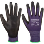 Gants pu tactile violet / noir m - taille 8