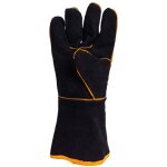 Gants de soudeur en cuir, cuir avec coutures en kevlar, gants r�sistants � la chaleur et au feu, gants ...
