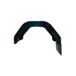 Garde boue 13 - 14'' droit plastique noir pour remorque avec bavette
