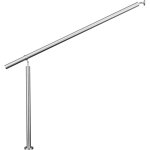 Garde - corps 150cm argent�, 1 main courante et 1 poteau, inox 201, r�glable 0 - 145�, pour entr�e de ...