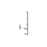 Garde - corps universel avec traversée pour mur de 25cm h 1, 5m dimos 800 mm Garde - corps universel avec traversée pour mur de 25cm h 1, 5m dimos 800 mm