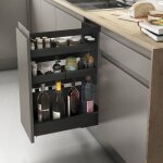 Garde - manger pour tiroir nova flat ? 4 plateaux portables ? finition acier anthracite ? dimensions ...