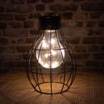 Lanterne solaire métal filament 12 leds firefly Lanterne solaire métal filament 12 leds firefly
