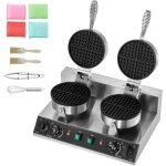 Mophorn - gaufrier commercial , machine  gaufres ronde  double tte, gaufrier belge antiadhsif en ...