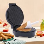 Gaufrier  cureuil pour gaufres fines, moule  crme glace, corne  gaufre automatique, 20 cm, 1000 ...