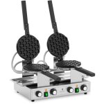 Gaufrier professionnel - royal catering - puissance : 2 x 1400 w - gaufres  bulles