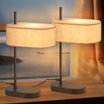 Lampe de chevet lot de 2 lampe de table de chambre vintage - 44, 5 cm e14 lampe de table noire abat - ... Lampe de chevet lot de 2 lampe de table de chambre vintage - 44, 5 cm e14 lampe de table noire abat - ...