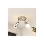 Plafonnier led, 2 spots pivotants, spot de plafond orientable 350� rond, gu10, �clairage plafond chambre, ...