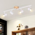 Plafonnier led 4 flamme - blanc plafonnier gu10 spot pivotant applique murale en bois spot mural pour ...