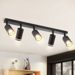 Gbly - plafonnier led 5 spots gu10 orientables, lampe de couloir, spots de plafond pour couloir, salle ...