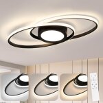 Plafonnier led plat salon gbly 48w dimmable luminaire de plafond chambre avec tlcommande 3000k - 6500k ...