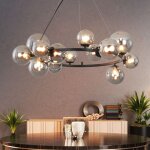 Gbly - suspension lampe suspendue lampe salon - lampe suspendue 14 ampoules g9grande salle  manger lustre ...