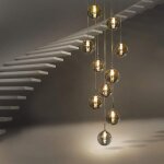 Gbly - suspension table � manger suspension lampe hauteur r�glable lustre suspension lumi�re 10 flammes ...