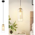 Suspension table à manger lampe suspendue verre - 1 ampoule e27 suspension or noir lampe cylindre réglable ... Suspension table à manger lampe suspendue verre - 1 ampoule e27 suspension or noir lampe cylindre réglable ...