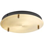 Gea luce - rosace plafond ronde laiton ip20 alice pour suspension ? base moderne, 3 trous, connexion ...
