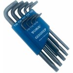 Lot de 9 cls mles 6 pans couds torx t8 - t40 gedore