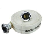 Geko g70002 - tuyau d'incendie, 30 m, avec raccords, couleur blanc