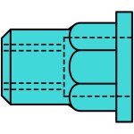 Gesipa - ecrous aveugles  tte hexagonale tte hexagonale a2 acier inoxydable m4 x 6 x 11 500 pices ...